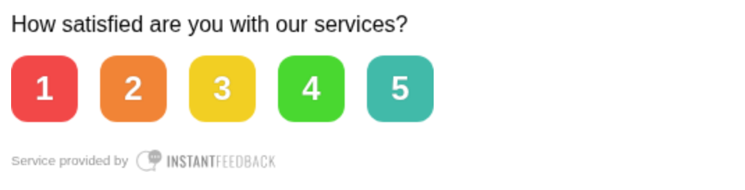 The feedback widget with the default theme